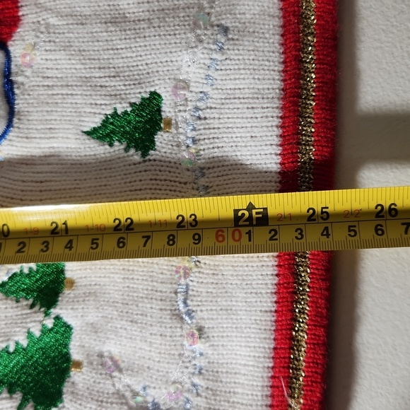 Vintage Ugly Christmas Sweater Vest Snowman Large Red White - Picture 5 of 8